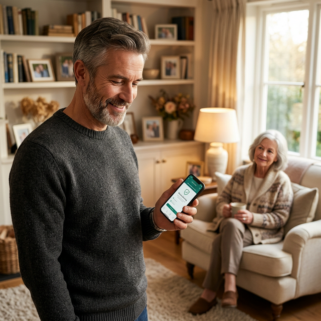 Coach recibiendo instrucciones claras en su celular